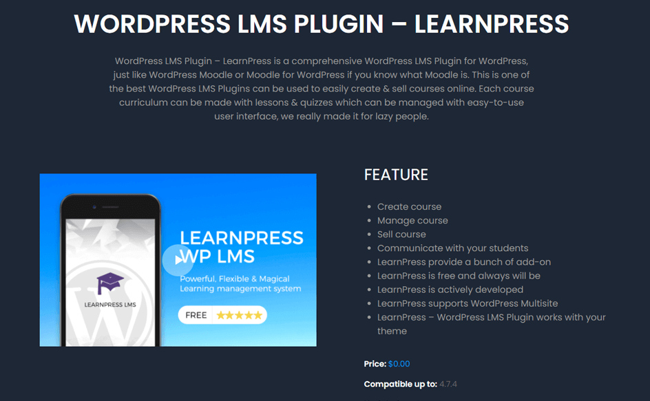 learnpress lms wordpress plugin